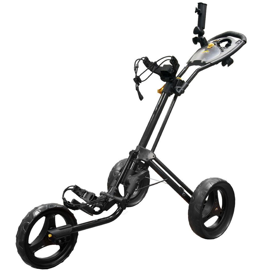 2015 Powakaddy Twinline 4 Aluminium 3Wheel Pull/Push Golf Trolley/Cart
