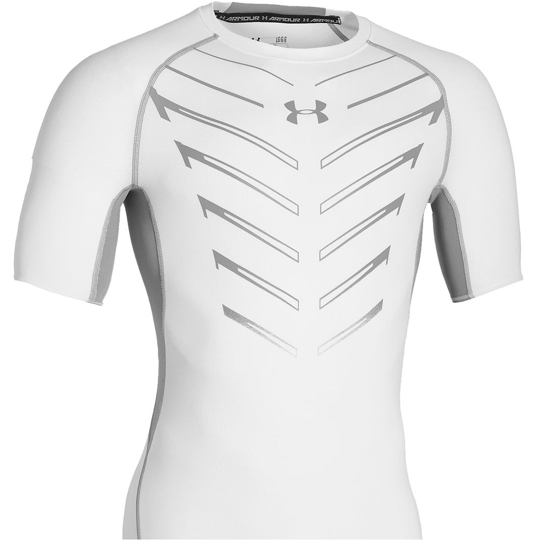 under armour white compression shirt