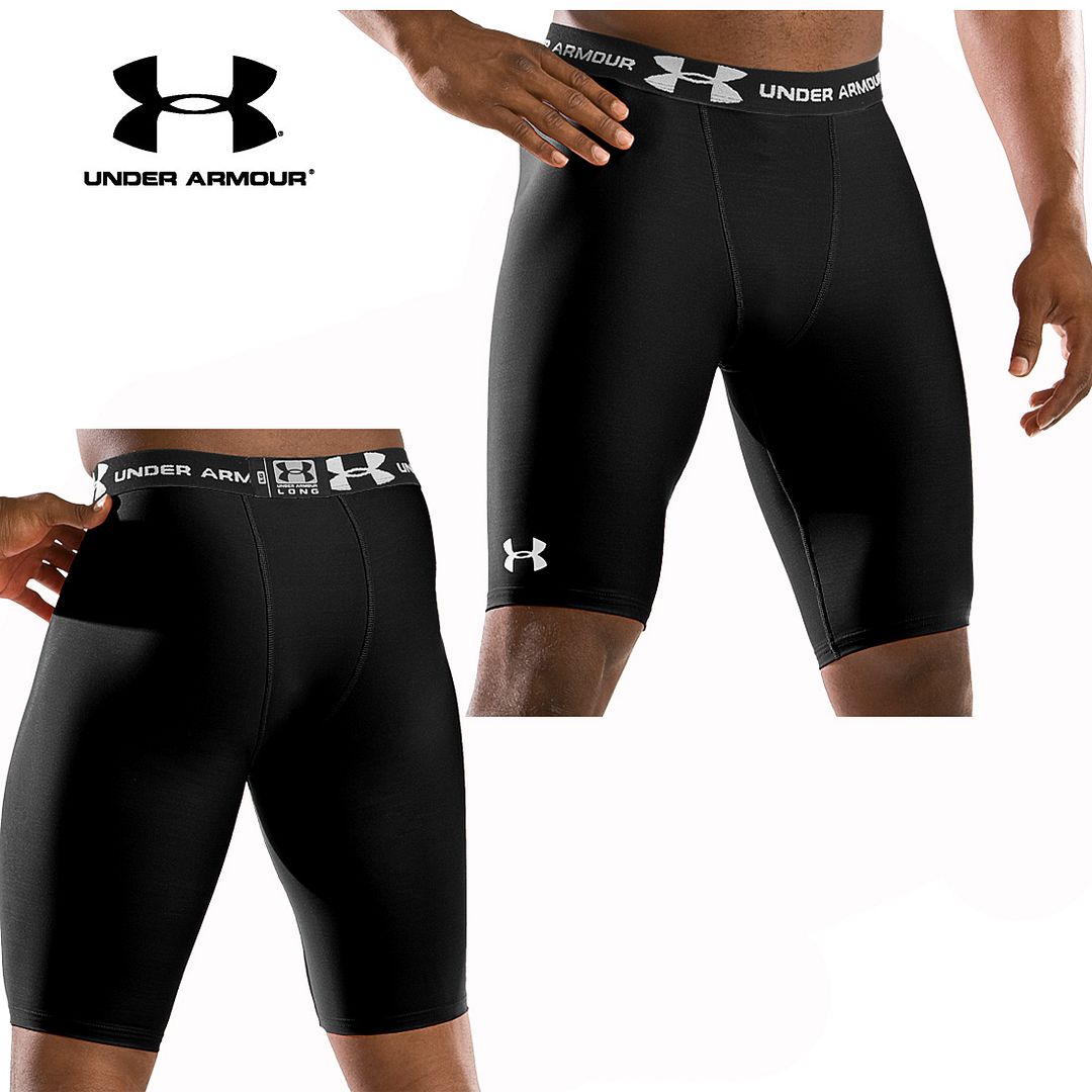 Under Armour HeatGear LONG Compression Shorts Mens 10" Inseam eBay