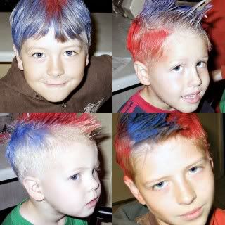 punks hair :color kids photo sample