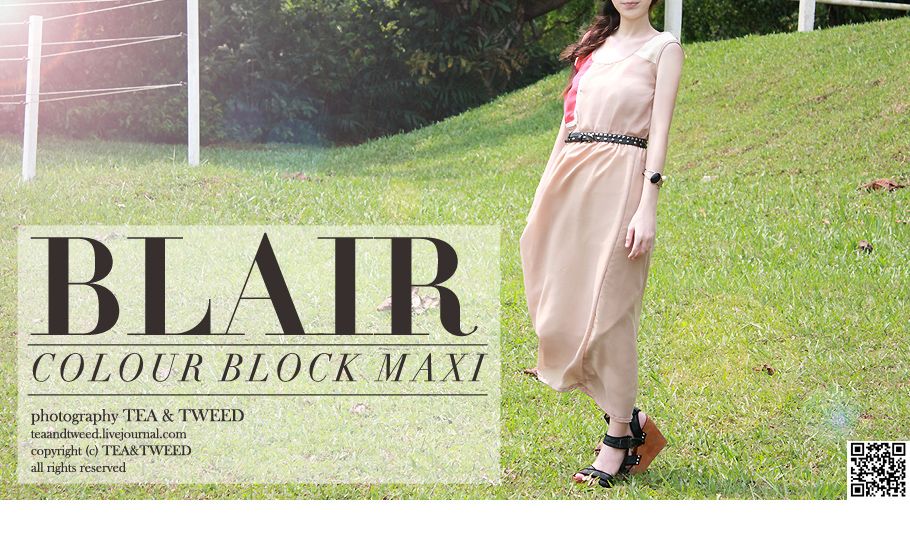 COLOUR BLOCK BOHEMIAN MAXI DRESS | TEA & TWEED ONLINE FASHION SHOP AT LIVEJOURNAL.SG