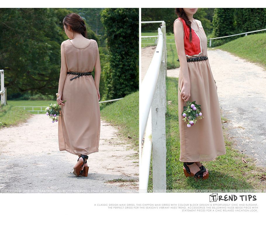COLOUR BLOCK BOHEMIAN MAXI DRESS | TEA & TWEED ONLINE FASHION SHOP AT LIVEJOURNAL.SG