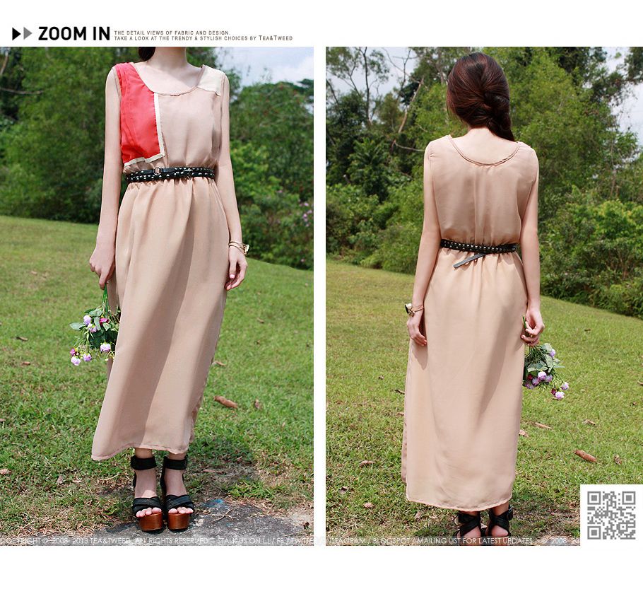 COLOUR BLOCK BOHEMIAN MAXI DRESS | TEA & TWEED ONLINE FASHION SHOP AT LIVEJOURNAL.SG