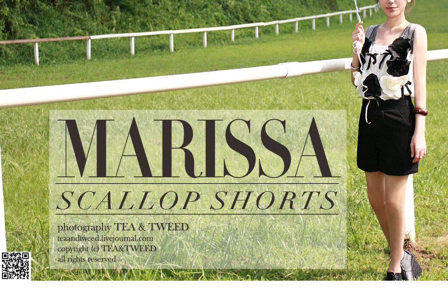 Scallop design Tailored Shorts by Tea&Tweed.LiveJournal Blogshop