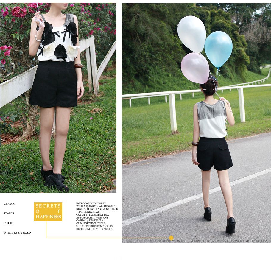 Scallop design Tailored Shorts by Tea&Tweed.LiveJournal Blogshop