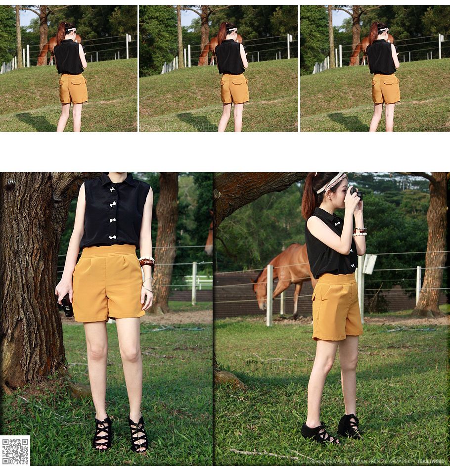 Scallop design Tailored Shorts by Tea&Tweed.LJ Blogshop