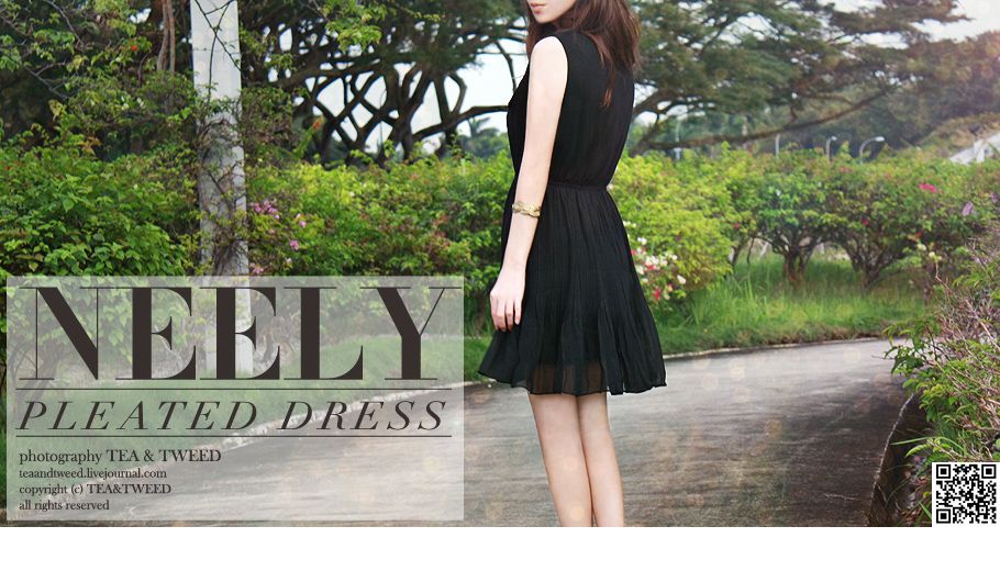 Neely Pleated Black Tank Dress by Tea&Tweed Online Boutique