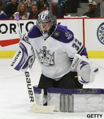 The Kings starting goaltender Jonathan Quick