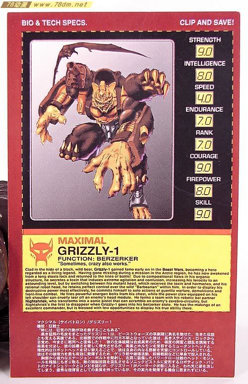 变形金刚Convention & Club Exclusives系列玩具 Grizzly-1