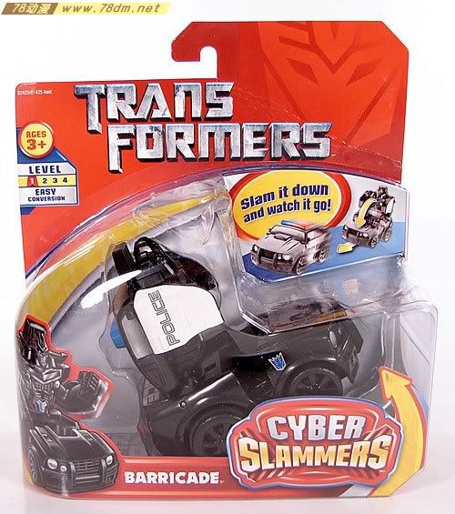 变形金刚真人版电影玩具 Cyber Slammers 电子腾跃系列 Barricade 街垒