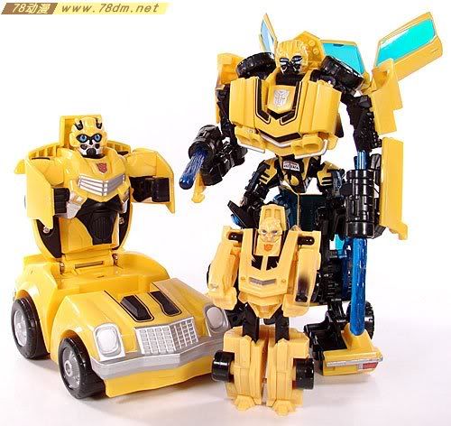变形金刚真人版电影玩具 Cyber Slammers 电子腾跃系列  Bumblebee 大黄蜂74版
