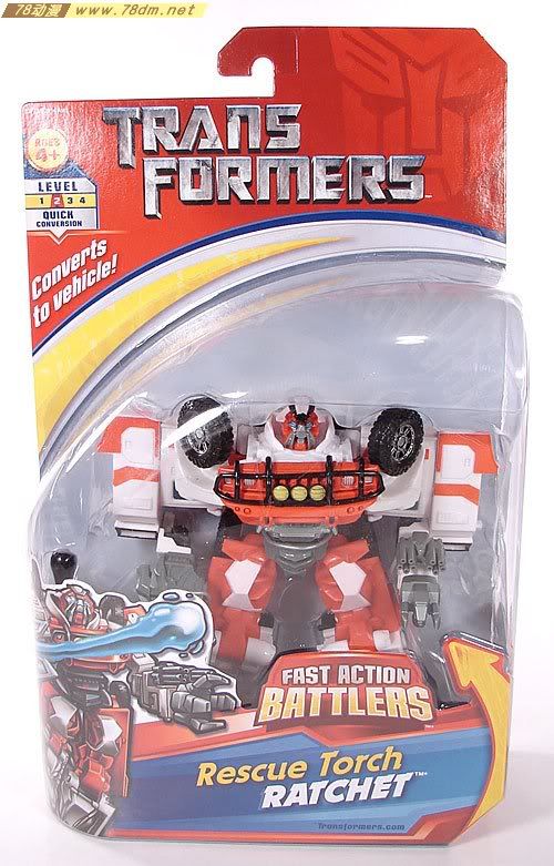 变形金刚真人版电影玩具 FAB 版 Ratchet G1色救护车