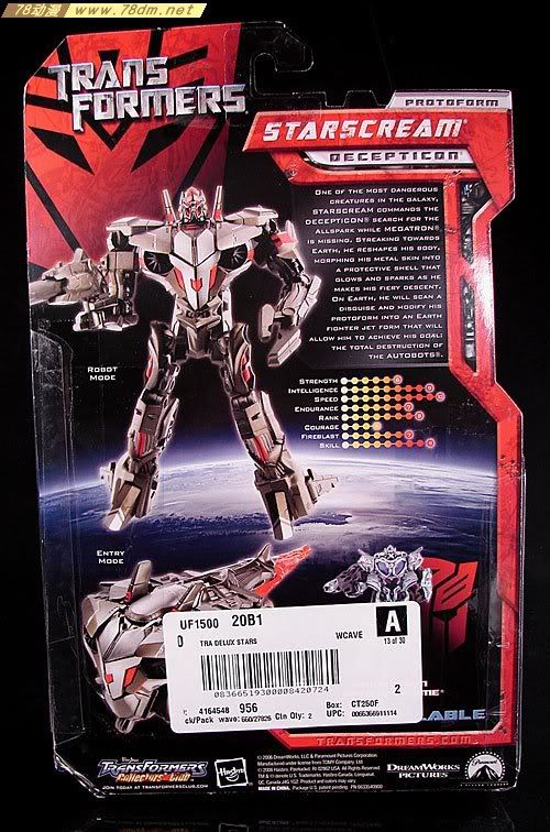 变形金刚真人版电影玩具 Movie Preview PROTOFORM 电影预览/原生体 Starscream 红蜘蛛