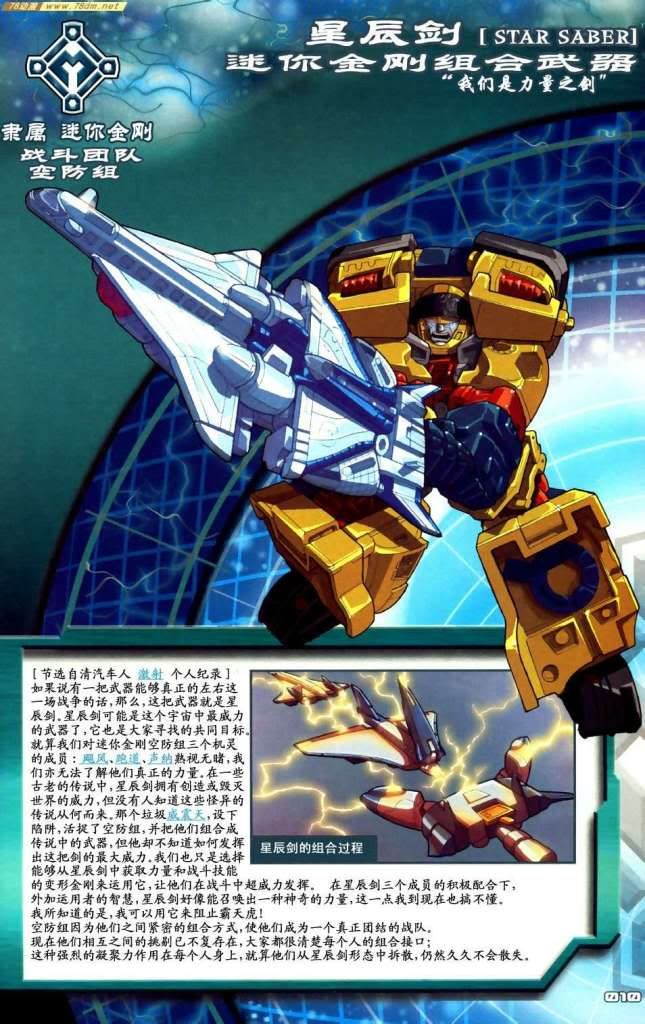 变形金刚舰队人物档案 Starsaber 星辰剑