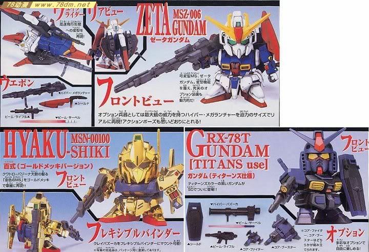 SD高达系列模型 BB战士系列 Zeta Gundam MS Collection