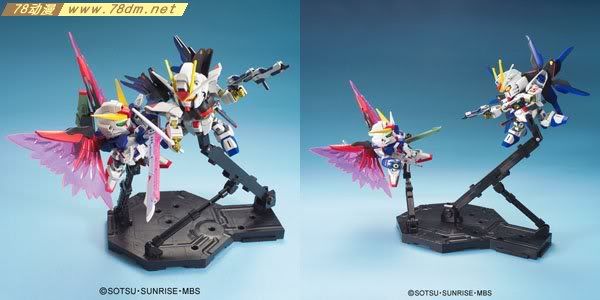 SD高达系列模型 BB战士系列 Strike Freedom Gundam VS Destiny Gundam