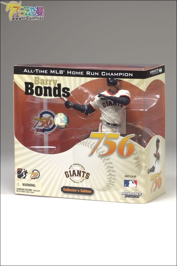 麦克法兰系列玩具 MLB职业棒球系列 BARRY BONDS (756TH HOME RUN COMMEMORATIVE FIGURE)