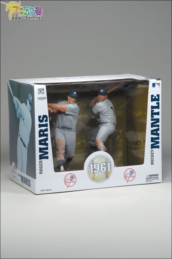 麦克法兰系列玩具 MLB职业棒球系列 MLB 2-PACK: MICKEY MANTLE & ROGER MARIS