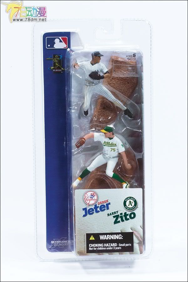 麦克法兰系列玩具 MLB职业棒球系列 3寸 MLB 第1代 DEREK JETER/BARRY ZITO