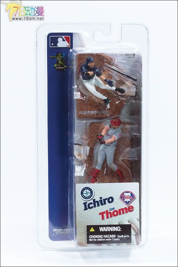 麦克法兰系列玩具 MLB职业棒球系列 3寸 MLB 第1代 ICHIRO/JIM THOME