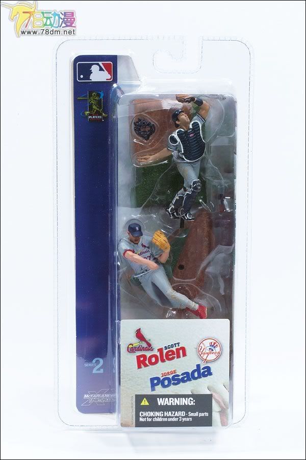 麦克法兰系列玩具 MLB职业棒球系列 3寸 MLB 第2代 JORGE POSADA/SCOTT ROLEN
