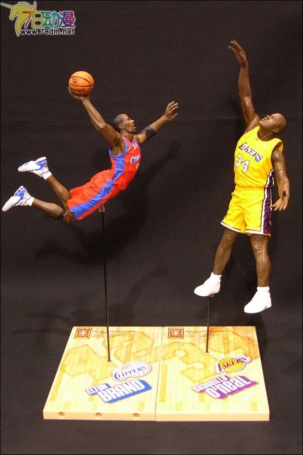麦克法兰系列玩具 NBA篮球系列 埃尔顿-布兰德与沙奎尔-奥尼尔