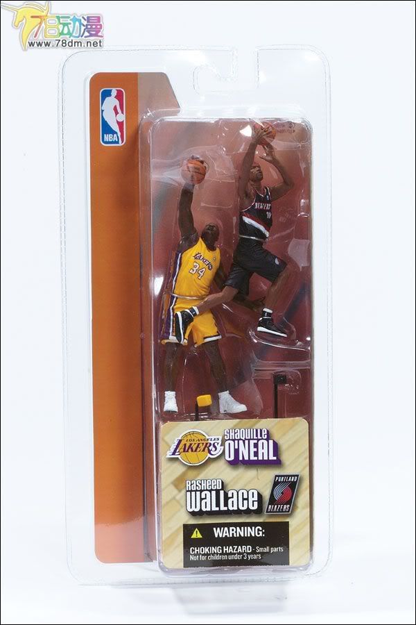 麦克法兰系列玩具 NBA篮球系列 3寸NBA 第1代 SHAQUILLE O'NEAL/RASHEED WALLACE  奥尼尔/拉希德-华莱士