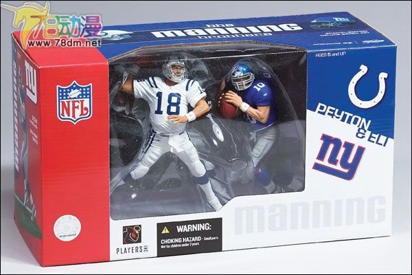 麦克法兰系列玩具 NFL美式足球系列 NFL 2-PACK: PEYTON MANNING & ELI MANNING