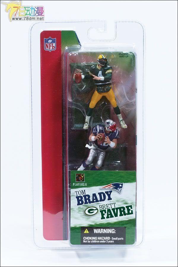 麦克法兰系列玩具 NFL美式足球系列 3寸 NFL 第1代 BRETT FAVRE/TOM BRADY