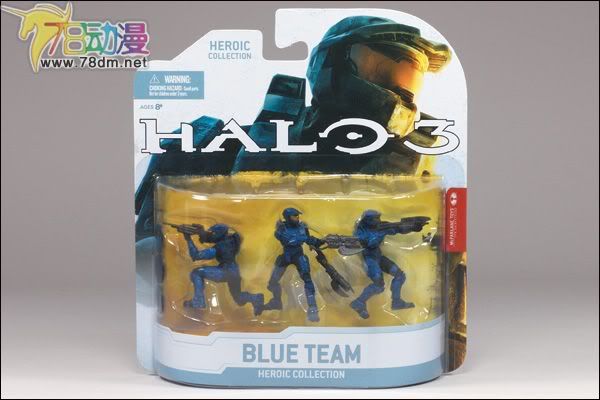 麦克法兰系列玩具 游戏与动画系列 光环 英雄典藏版2009第一弹 BLUE TEAM 蓝队