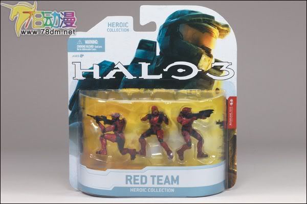 麦克法兰系列玩具 游戏与动画系列 光环 英雄典藏版2009第一弹 RED TEAM 红队