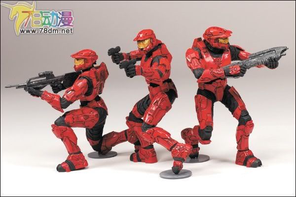 麦克法兰系列玩具 游戏与动画系列 光环 英雄典藏版2009第一弹 RED TEAM 红队