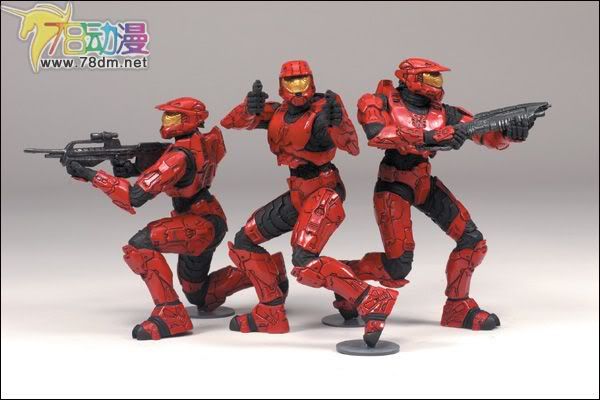 麦克法兰系列玩具 游戏与动画系列 光环 英雄典藏版2009第一弹 RED TEAM 红队