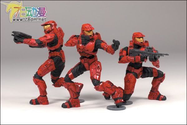 麦克法兰系列玩具 游戏与动画系列 光环 英雄典藏版2009第一弹 RED TEAM 红队