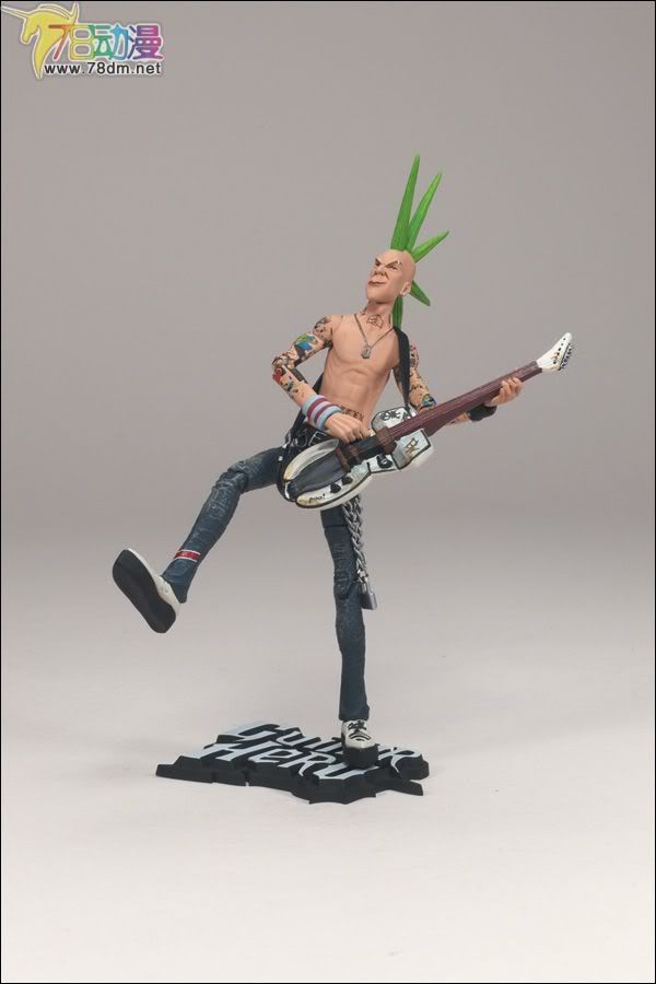 麦克法兰系列玩具 游戏与动画系列 吉他英雄 第一代 JOHNNY NAPALM (GREEN MOHAWK)