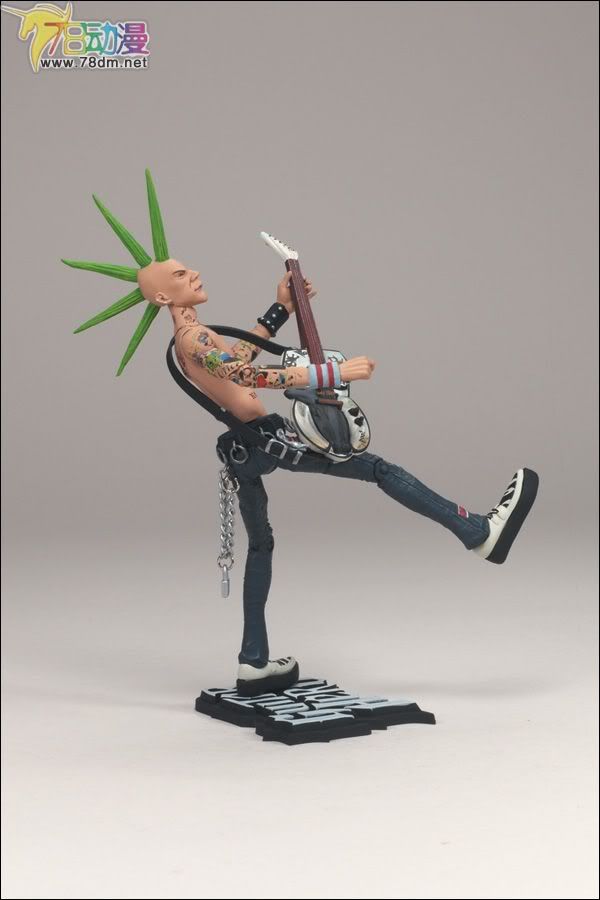 麦克法兰系列玩具 游戏与动画系列 吉他英雄 第一代 JOHNNY NAPALM (GREEN MOHAWK)