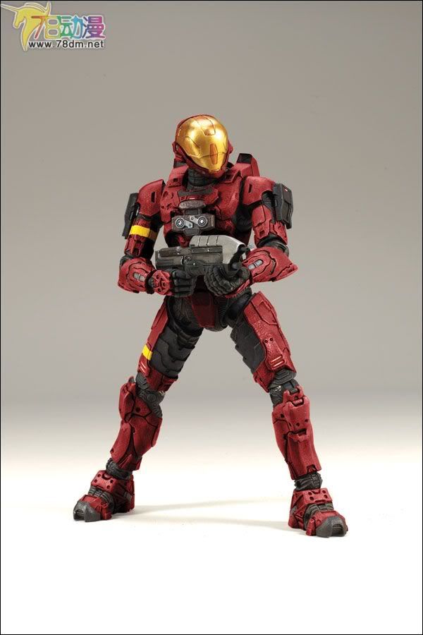 麦克法兰系列玩具 游戏与动画系列 光环3 第一代 多人连线 SPARTAN E.V.A. (RED)