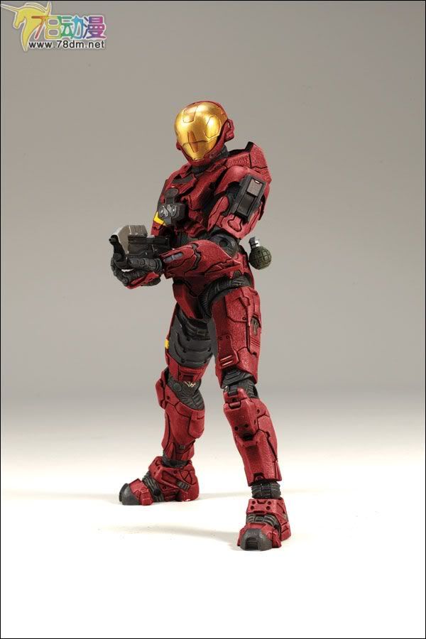 麦克法兰系列玩具 游戏与动画系列 光环3 第一代 多人连线 SPARTAN E.V.A. (RED)