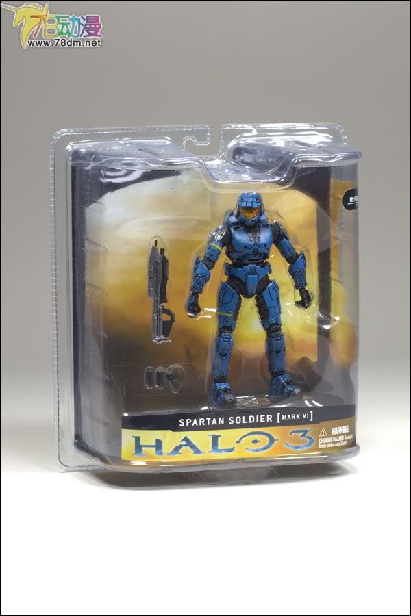 麦克法兰系列玩具 游戏与动画系列 光环3 第一代 多人连线 SPARTAN MARK VI (BLUE)