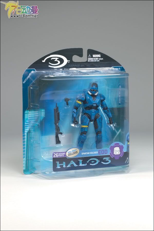 麦克法兰系列玩具 游戏与动画系列 光环3 第二代 多人连线 SPARTAN EOD (BLUE)