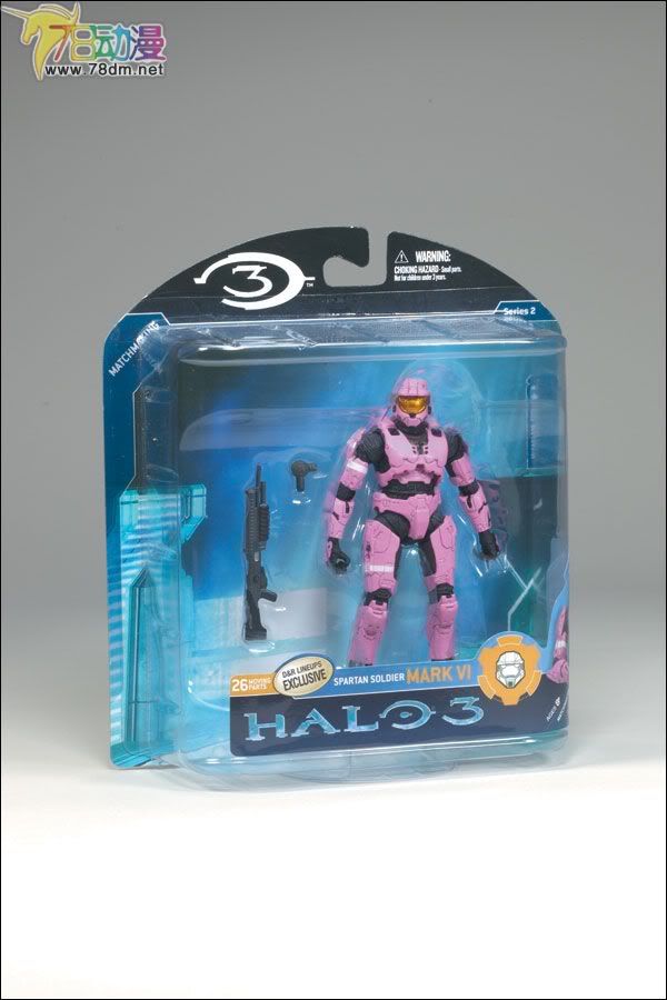 麦克法兰系列玩具 游戏与动画系列 光环3 第二代 多人连线 SPARTAN MARK VI (PINK)
