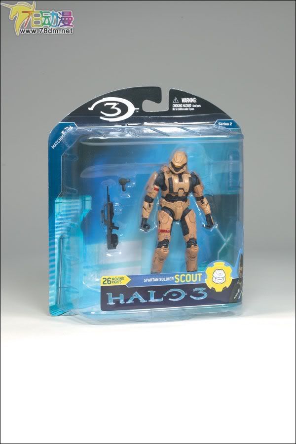麦克法兰系列玩具 游戏与动画系列 光环3 第二代 多人连线 SPARTAN SCOUT (TAN)