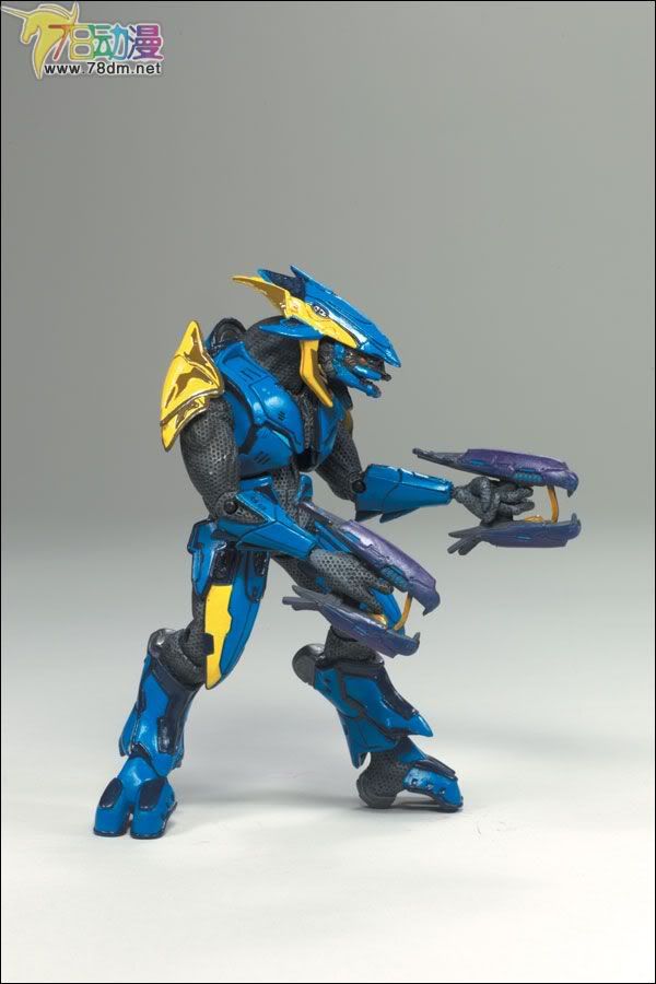 麦克法兰系列玩具 游戏与动画系列 光环3 第三代 多人连线 ELITE COMBAT (Blue/Yellow)