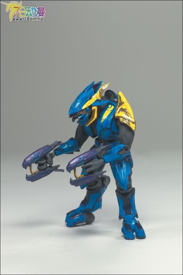麦克法兰系列玩具 游戏与动画系列 光环3 第三代 多人连线 ELITE COMBAT (Blue/Yellow)