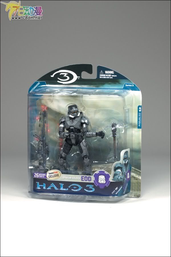 麦克法兰系列玩具 游戏与动画系列 光环3 第三代 多人连线 SPARTAN SOLDIER EOD (STEEL)