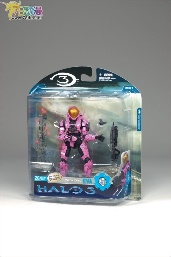 麦克法兰系列玩具 游戏与动画系列 光环3 第三代 多人连线 SPARTAN SOLDIER E.V.A. (PINK)