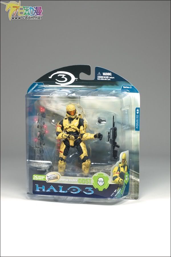 麦克法兰系列玩具 游戏与动画系列 光环3 第三代 多人连线 SPARTAN SOLDIER ODST (PALE)
