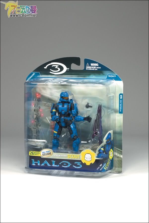 麦克法兰系列玩具 游戏与动画系列 光环3 第三代 多人连线 SPARTAN SOLDIER SCOUT (BLUE)