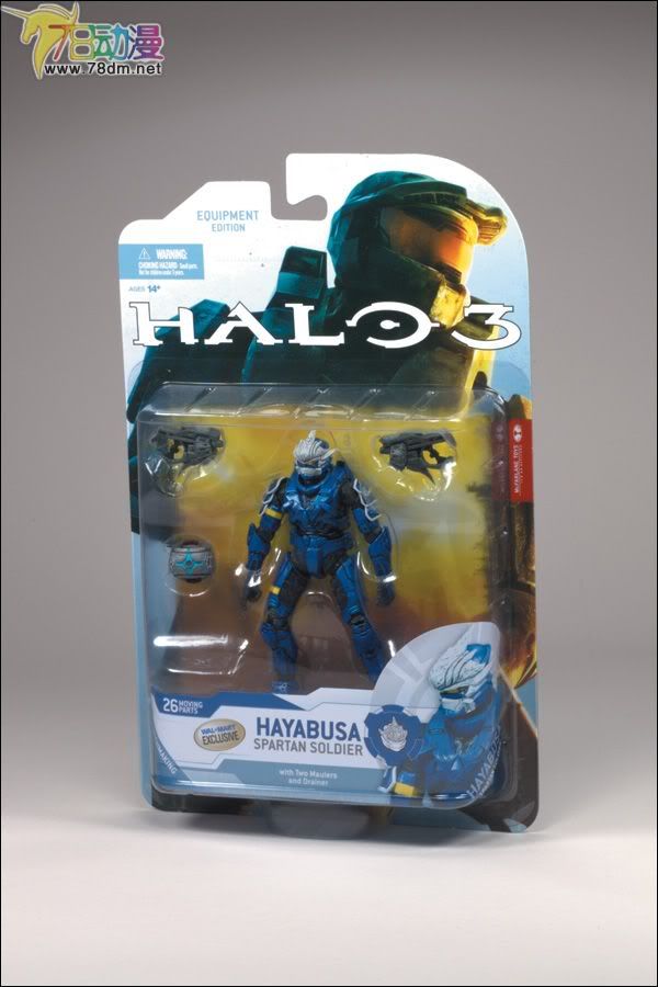 麦克法兰系列玩具 游戏与动画系列 光环2009装备版第一弹 SPARTAN SOLDIER HAYABUSA (BLUE)