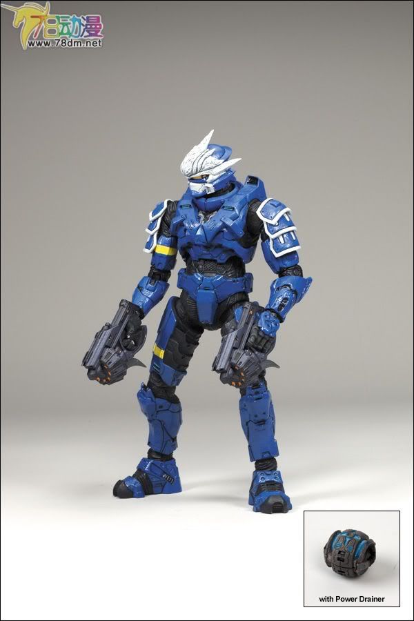 麦克法兰系列玩具 游戏与动画系列 光环2009装备版第一弹 SPARTAN SOLDIER HAYABUSA (BLUE)